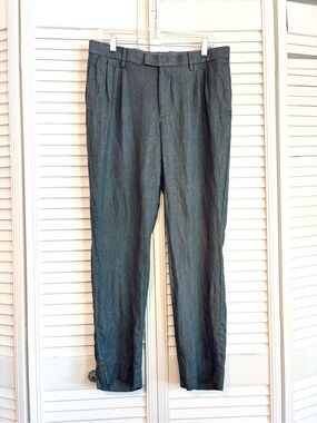 Banana Republic 100% Linen Gray Men’s Dress Pants Slacks 32x30